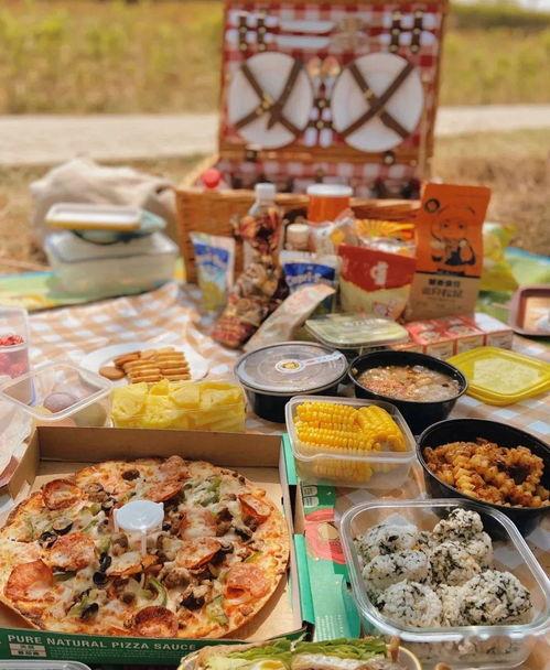 青田网红野餐图片,网红打卡地，美食美景尽收眼底